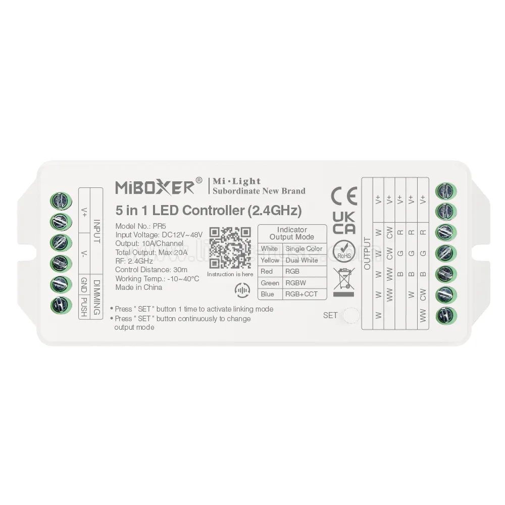 MiBoxer PR5 5 в 1 универсален LED контролер 20A