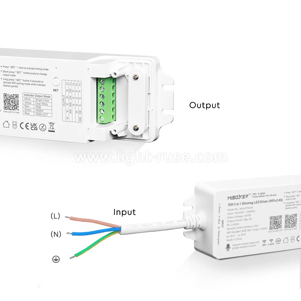 MiBoxer WL5-P75V24 WiFi 5-в-1 LED контролер