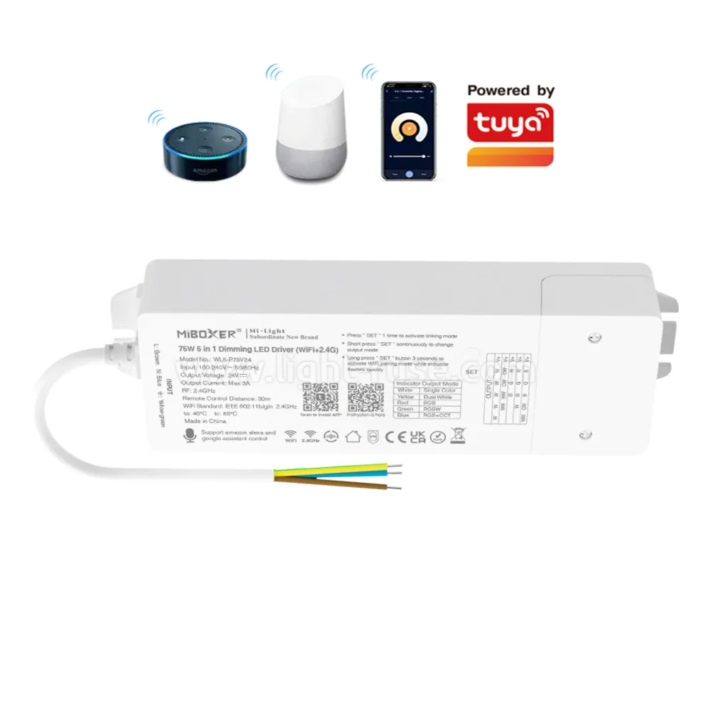 MiBoxer WL5-P75V24 75W 5-в-1 LED контролер WiFi